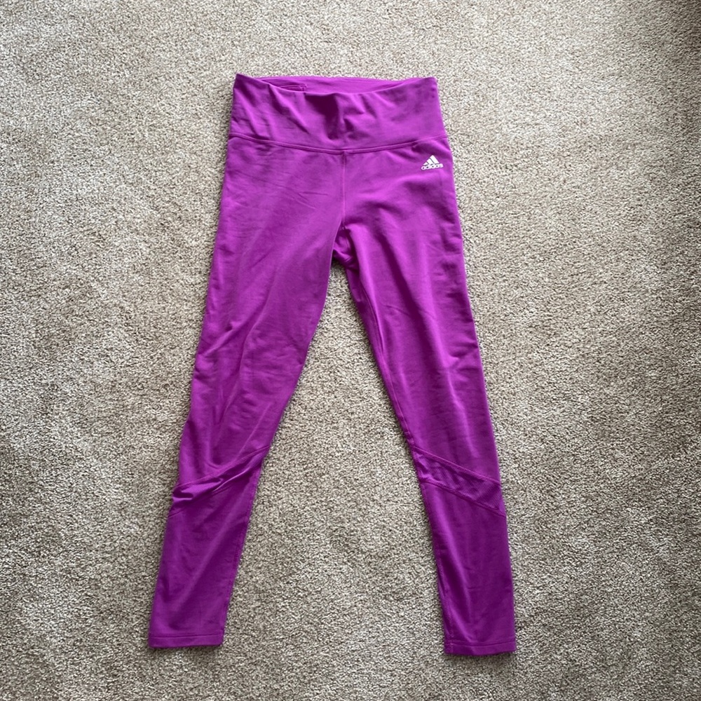 Adidas climalite purple capri leggings. Size M.
